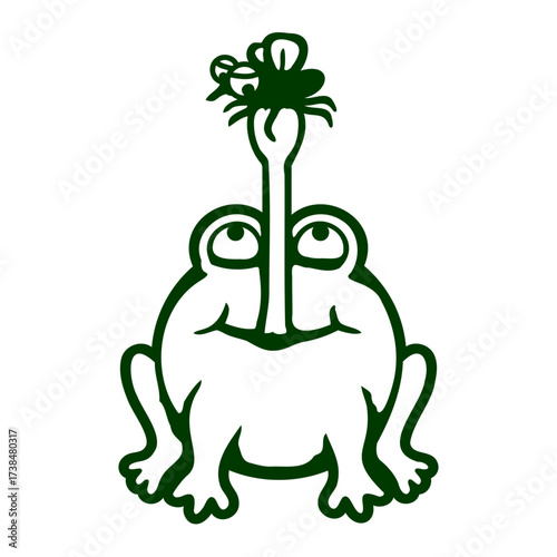 Frog catches fly Tongue Mosquito eat hunger Toad