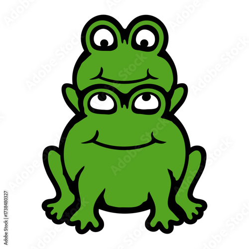 Frog Child Family Father Mother Piggyback Dad Mom
