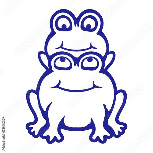 Frog Child Family Father Mother Piggyback Dad Mom