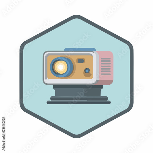 Sleek Projector Minimalistic Icon Design