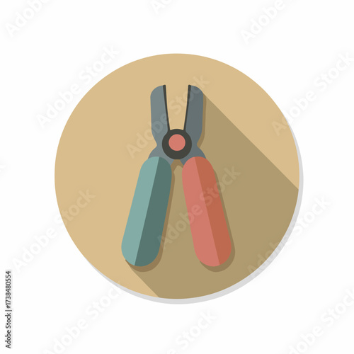 Sleek Pliers Icon in Minimalist Design