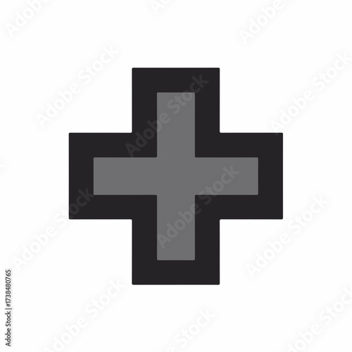 Simple Plus Icon in Minimalist Design
