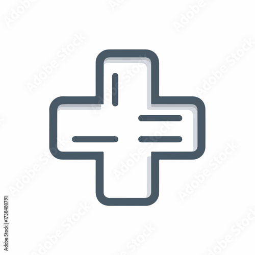 Minimalistic Plus Monoline Icon Design