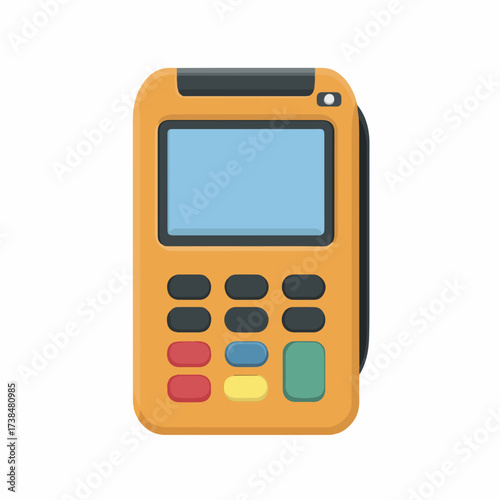 Modern POS Terminal Minimalist Icon Design