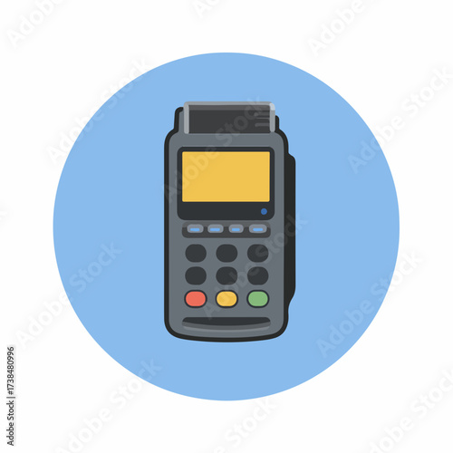 Minimalist POS Terminal Icon for Design