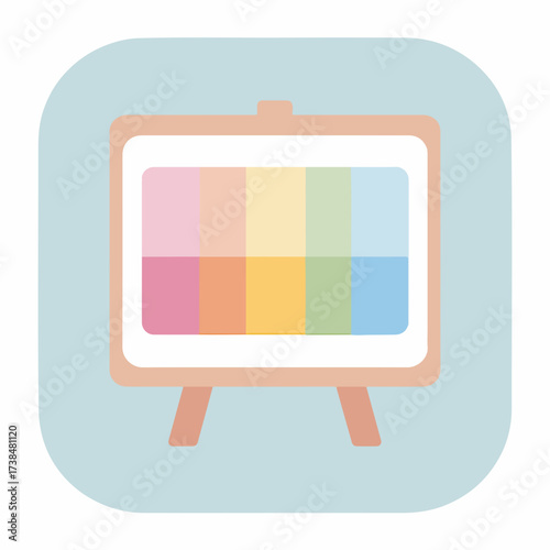 Simple Presentation Board Icon Design Style
