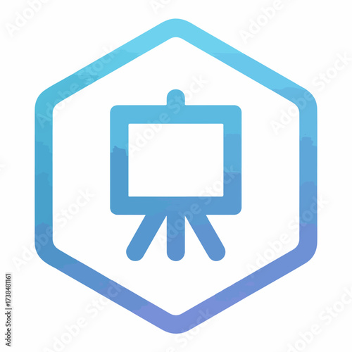 Sleek Presentation Board Icon Design