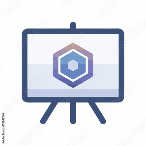Modern Presentation Board Duotone Icon