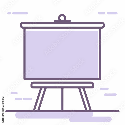 Modern Presentation Board Minimalist Icon