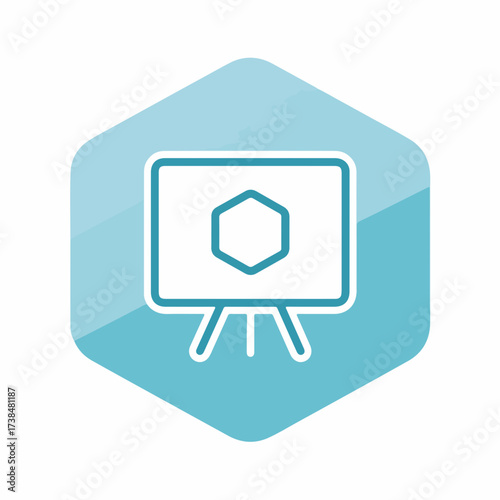 Minimalist Presentation Board Icon Design