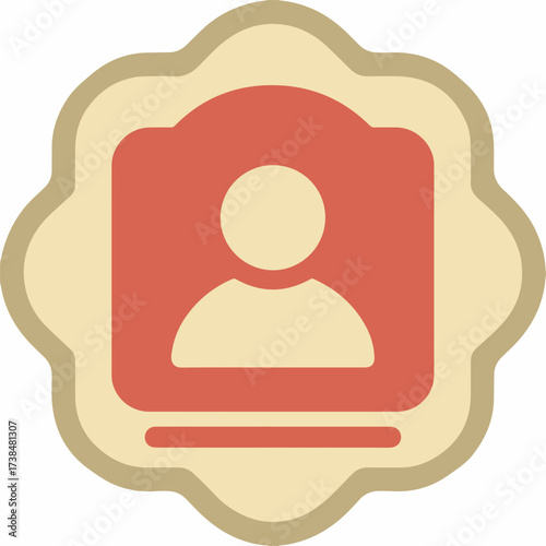 Professional Profile Badge Icon in Mono-color