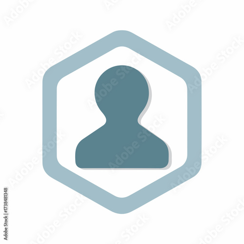 Sleek Minimalistic Profile Badge Icon Design