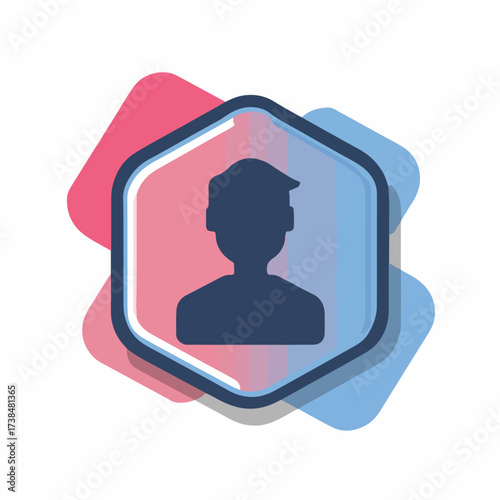 Sleek Profile Badge Icon Design