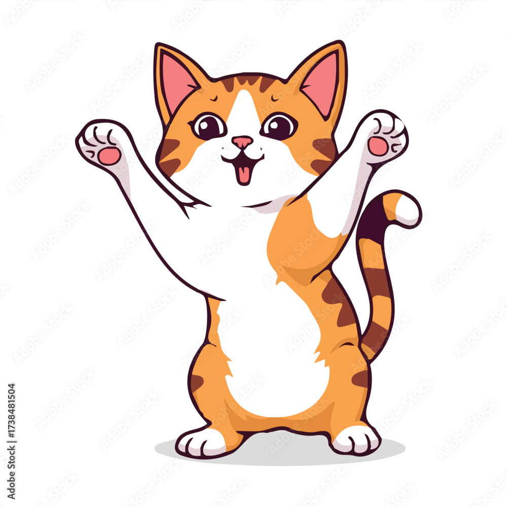 Fototapeta premium Cat vector illustration for animation