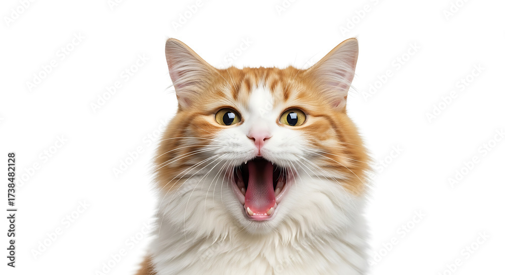 Obraz premium red cat isolated on white