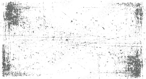 distressed background with scattered dark grey speckles and faint horizontal and vertical lines.