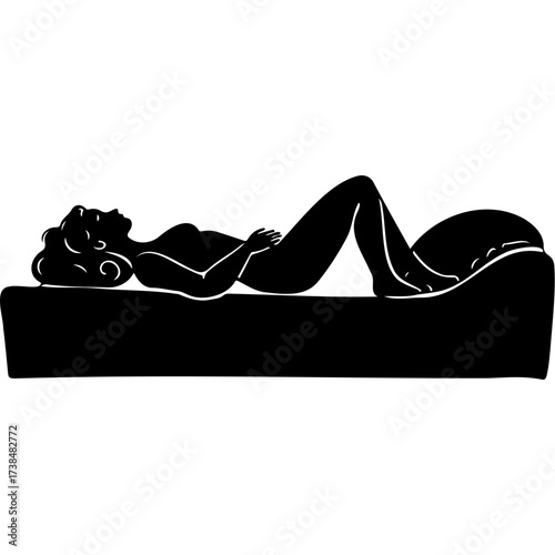 Woman lying on couch in relaxation pose representing World Mental Health Day  