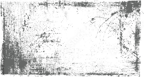 A distressed gray and white textured background with scratches and splatters.