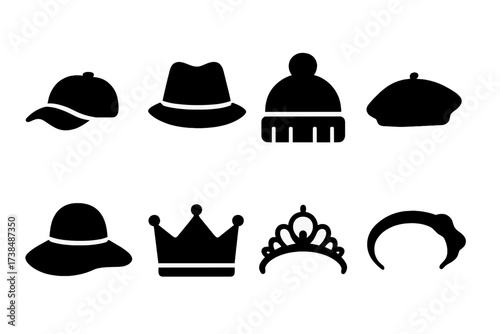 Hat Icon Collection.