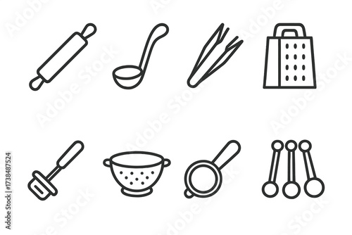 Global Kebab Icons. Outline icon set of kebab types worldwide: Turkish doner, Greek gyro, Middle Eastern shish, Indian seekh, Persian koobideh, Mexican al