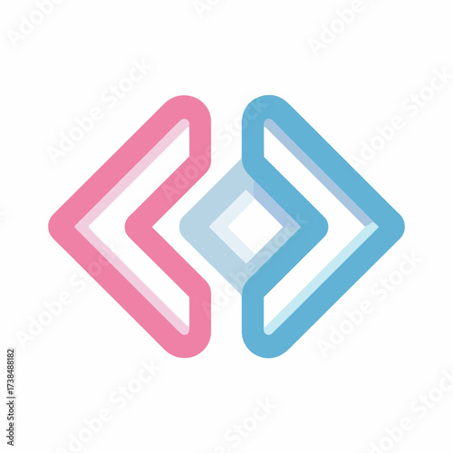 Geometric Pull Request Icon Design