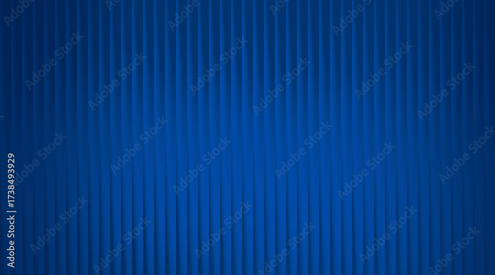 Obraz premium Abstract blue ribbed background with vertical lines and gradient