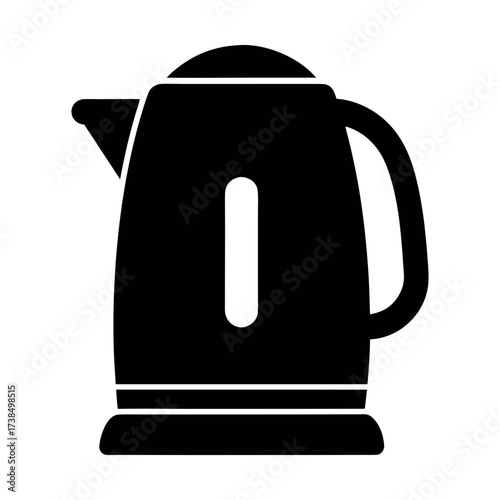 Vector art of electric kettle, a convenient appliance for boiling water quickly, perfect for tea, coffee, and instant meals