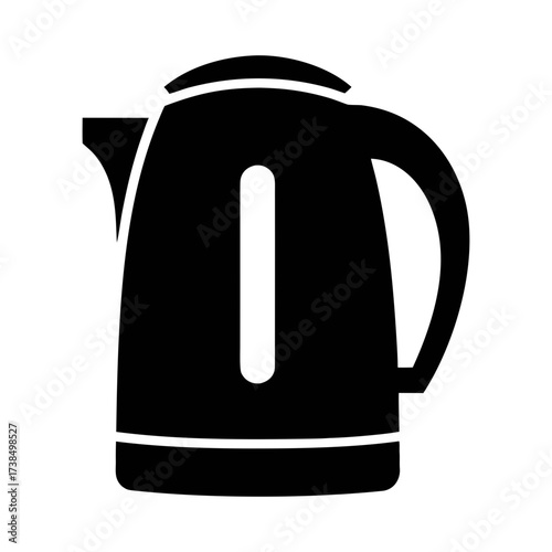 Vector art of electric kettle, a convenient appliance for boiling water quickly, perfect for tea, coffee, and instant meals