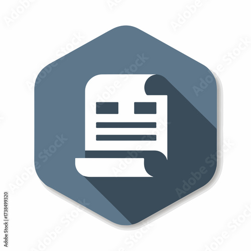 Receipt Pictogram in Flat Design Style