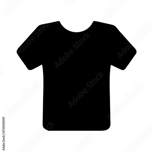 Vector art of black tshirt icon a casual and comfortable garment for everyday wear, sports, or a relaxed style