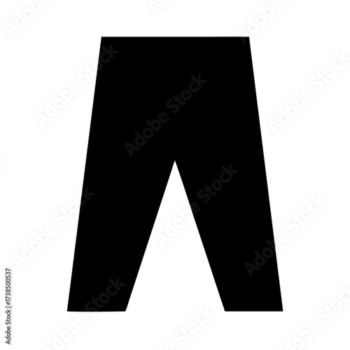 Vector art of black pants icon, representing clothing, fashion, or a wardrobe staple in a minimalist and modern design