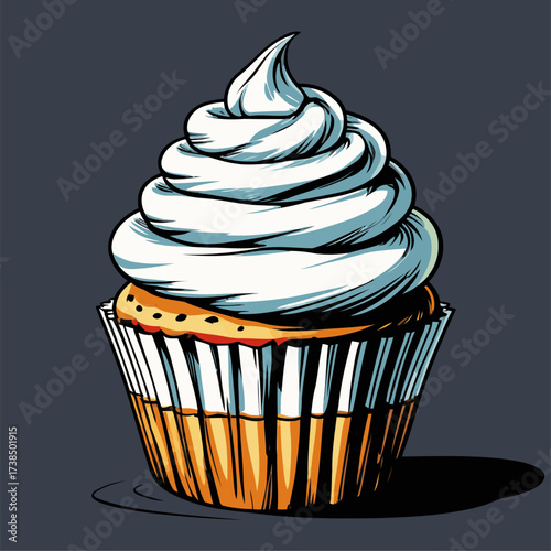 cupcake illustrations with various flavors