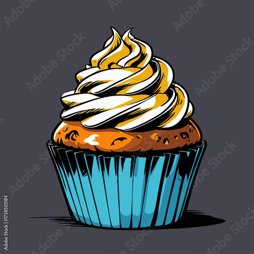 cupcake illustrations with various flavors