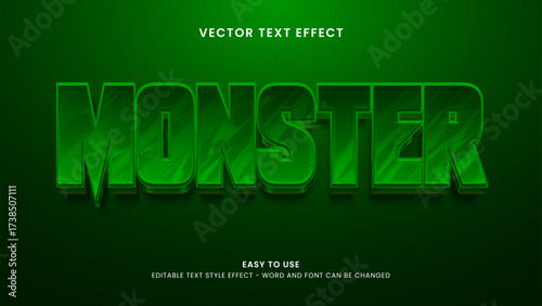 monster editable text effect 3d