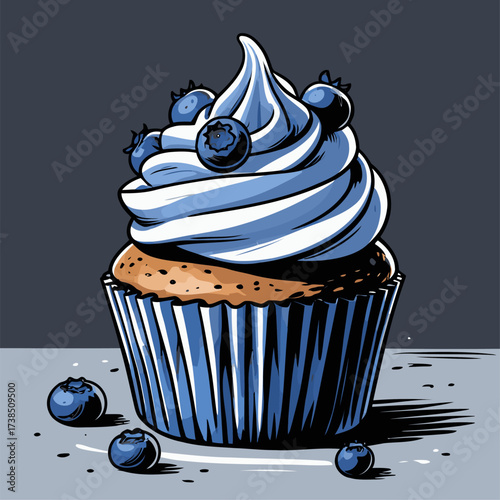 cupcake illustrations with various flavors