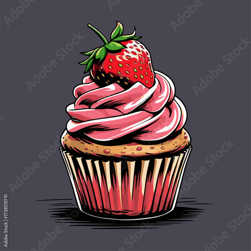 cupcake illustrations with various flavors