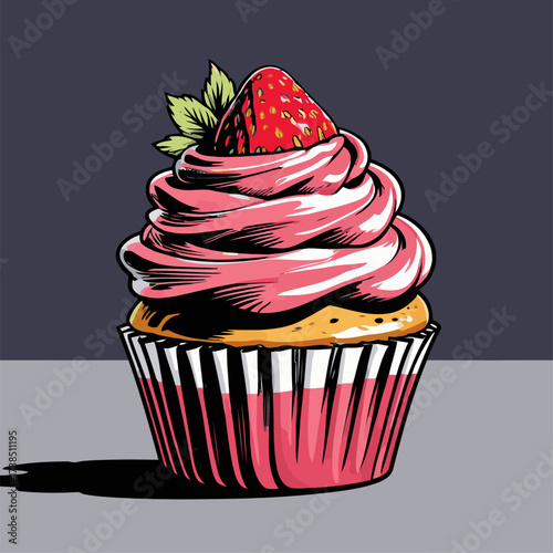 cupcake illustrations with various flavors