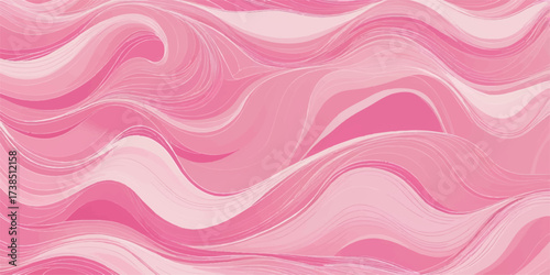 An abstract pink silk texture background with soft flowing waves and a subtle purple light pattern