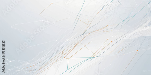 An abstract grunge background with a vector illustration of a power line tower against a winter sky and snowy landscape