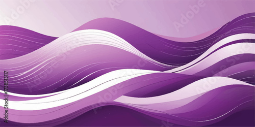 Abstract purple wave background with flowing curves and smooth texture