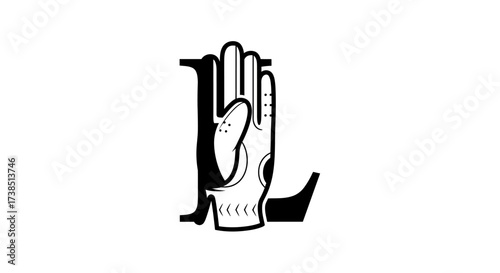 Stylized initial L logo design incorporating a hand for a modern and unique brand identity