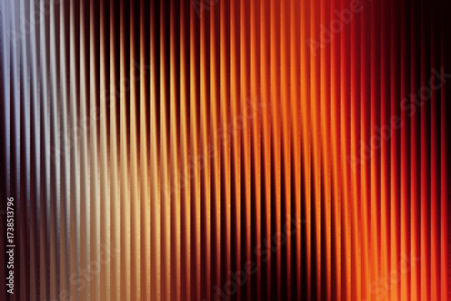 Abstract gradient background with vertical lines in shades of orange red and silver creating a modern texture