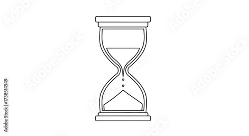 Elegant Sandglass Illustration Depicting the Flow of Time with Precision and Detail