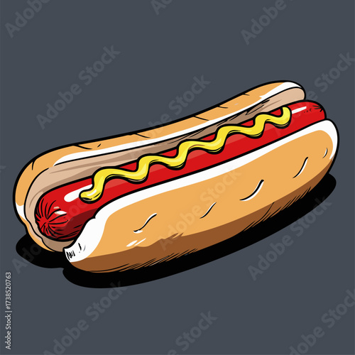 delicious hotdog illustration