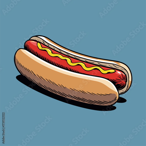 delicious hotdog illustration