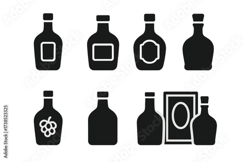 Liqueur Bottle Icons.