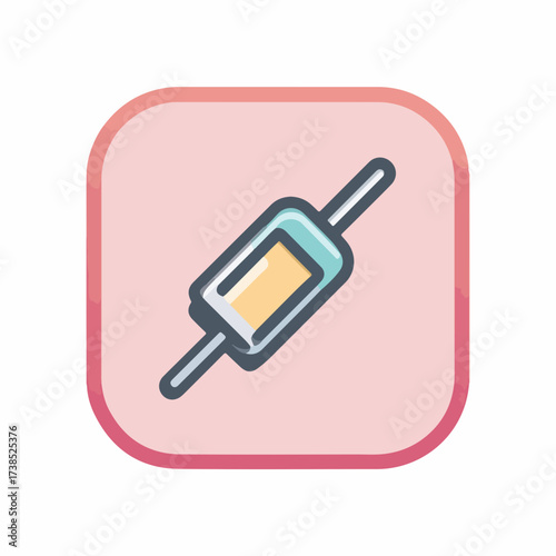 Minimalist Screwdriver Icon in Soft Pastels