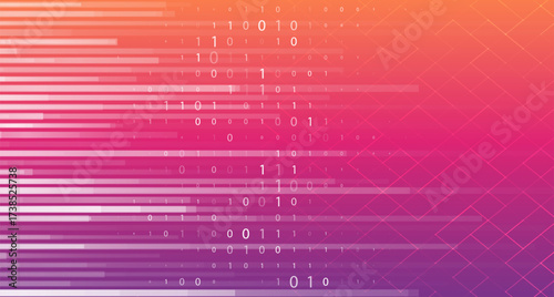 Abstract big data code representation. Modern high-tech data background. Graphic concept for your design.