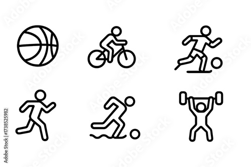 Belarusian and Lithuanian Icons. Outline icon set of Belarusian education and literature: book, quill pen, library, Belarusian poet, graduation cap, open
