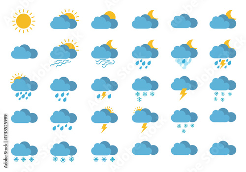 set of weather icons